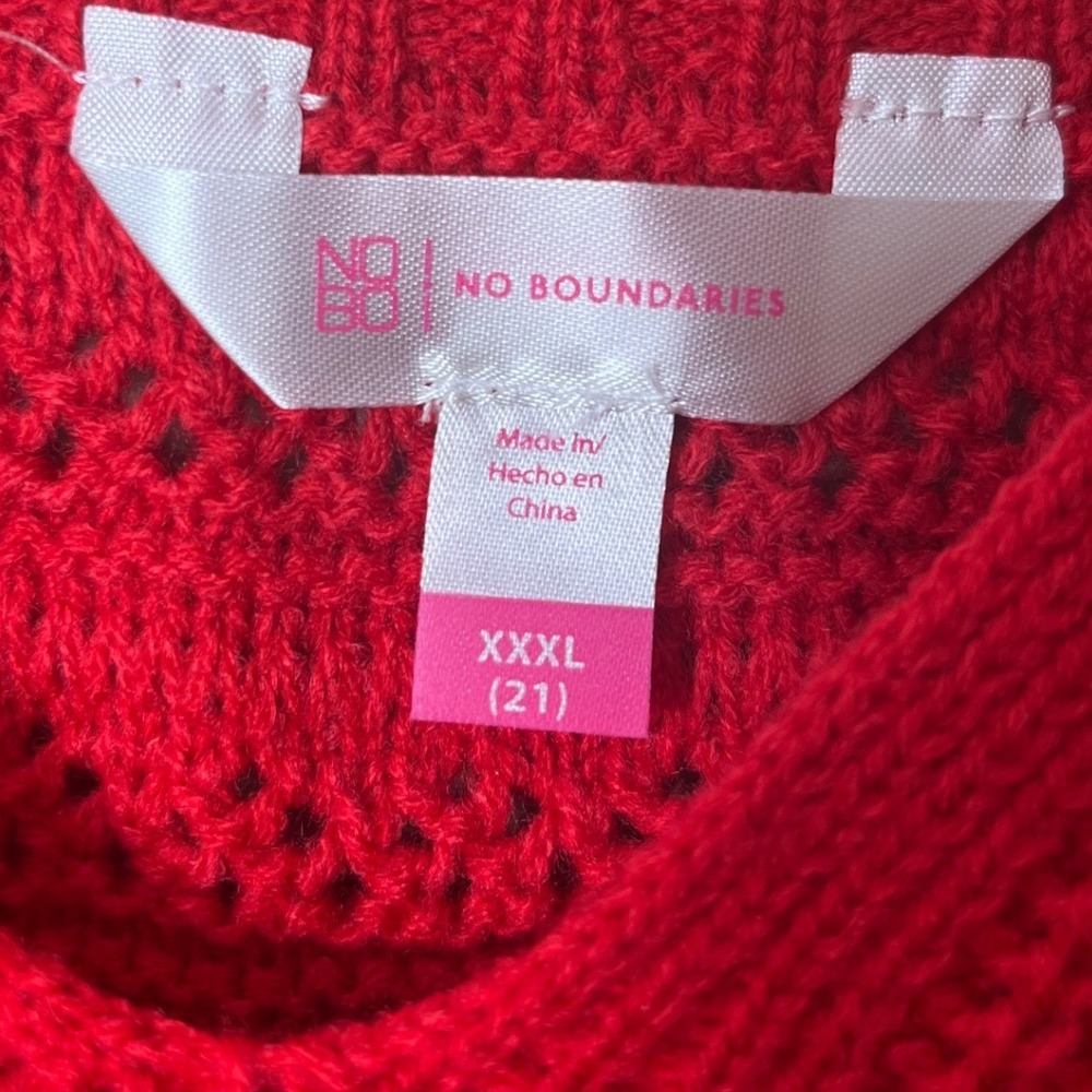 No Boundaries Red Knit Fringe Tank Top XXXL 21 Boho Western Festival Cami Shirt - Picture 4 of 9